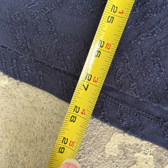 EUC dark blue Peace & Pearls very soft cold shoulder top - Picture 12 of 13